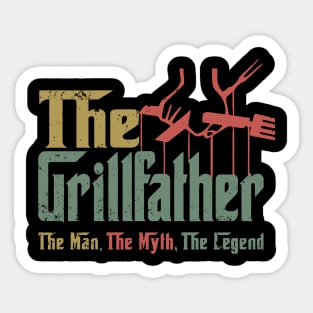 Mens Grillfather Tshirt Grill Shirts for Men Sticker